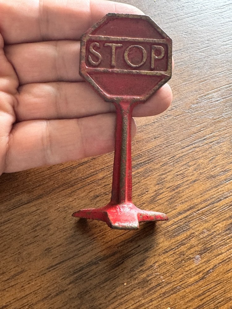 Vintage Cast Iron Stop Sign