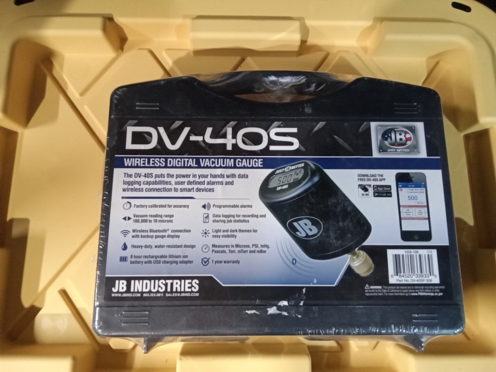 NEW JB INDUSTRIES  WIRELESS  DIGITAL VACUUM GUAGE