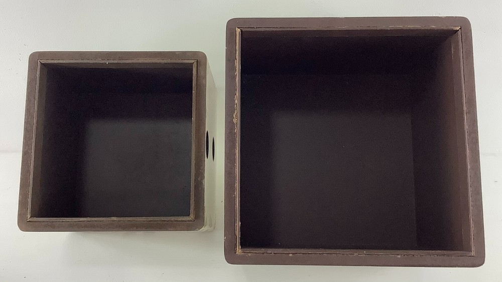 Wooden Nesting Distressed Playing Dice Accent Boxes Home Decor