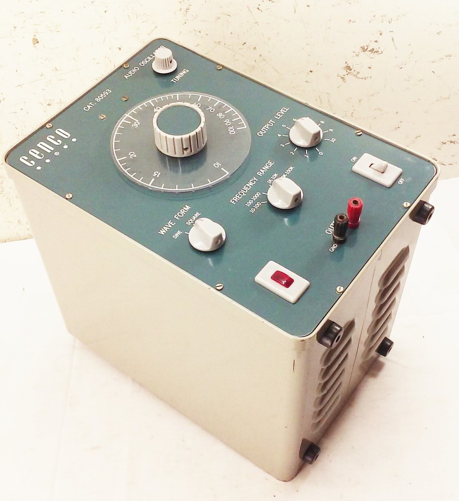 Vintage audio oscillator Cenco 80593 POWERS ON UNTESTED
