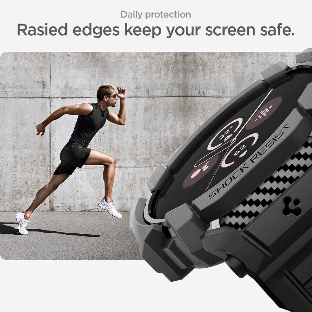 Spigen [Rugged Armor Pro] Case | for Pixel Watch 3 (45mm) with Watch Band