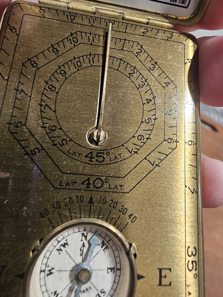 vintage brass compass (5)