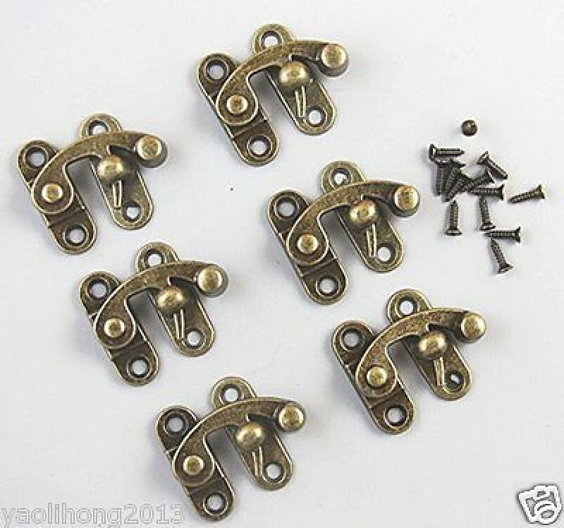 Latch, catch, clasp, pivot swing box hook with matching screws