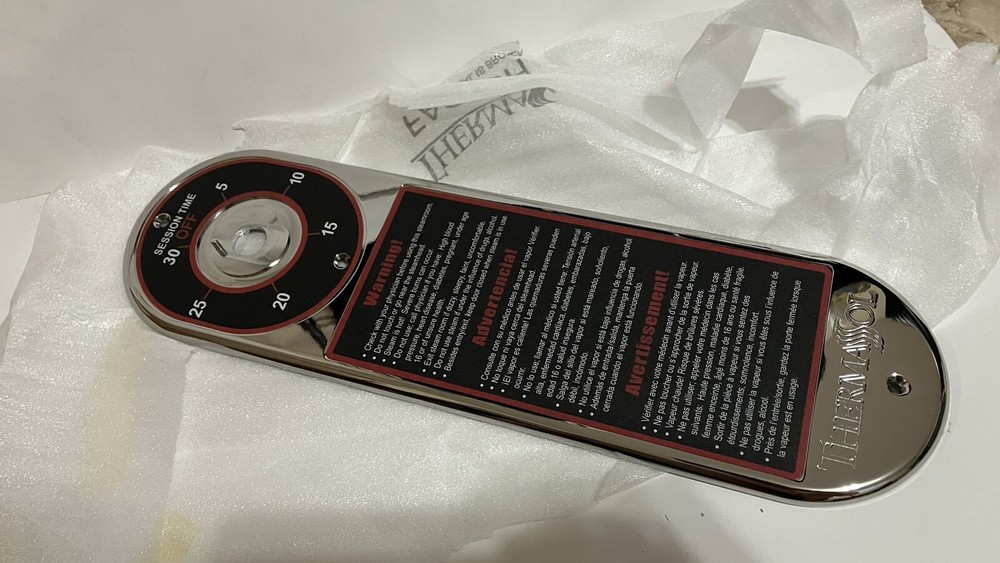 Thermasol Timer Plate Chrome OPEN BOX