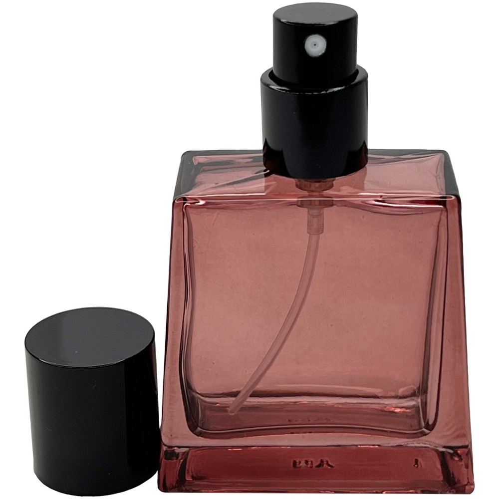 30ml 1oz colored glass empty perfume trapezoid spray bottles
