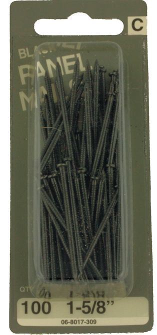 Black Panel Nails - 1-5/8" - 100 Pack H-06-8017-309
