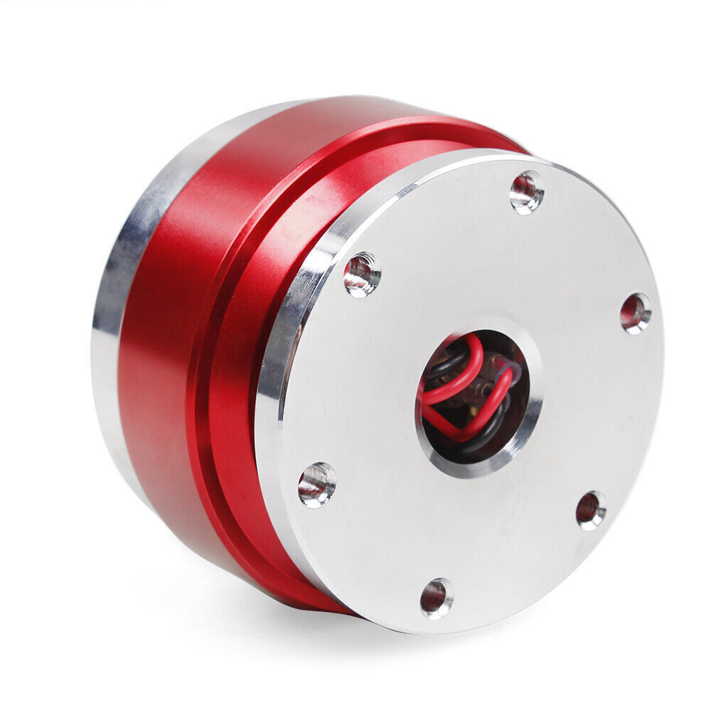 12.5" Universal Red D Shape Racing Steering Wheel w/ Quick Release Adapter Kit