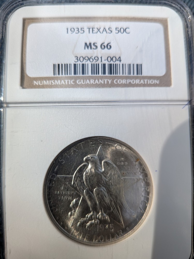 1936 TEXAS COMMEMORATIVE HALF DOLLAR NGC MS66 Gem