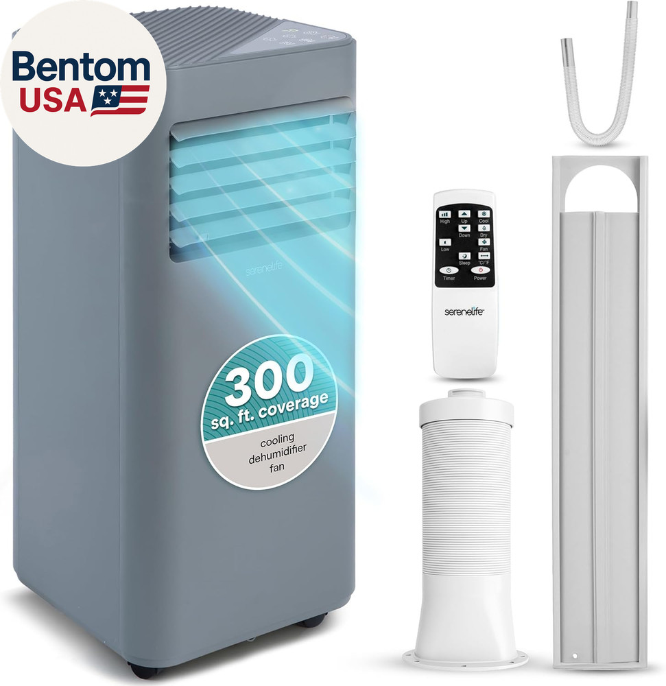 Portable Air Conditioner 8000 BTU | Cools Rooms up to 300 Sq Ft | 3-In-1 Cooling