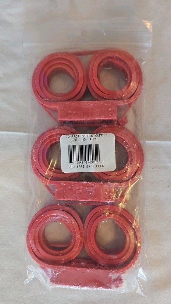 Monadnock 4205 Double Cuff Restraint-Trainer- RED 3-PACK *NEW UNOPENED PACKAGE*