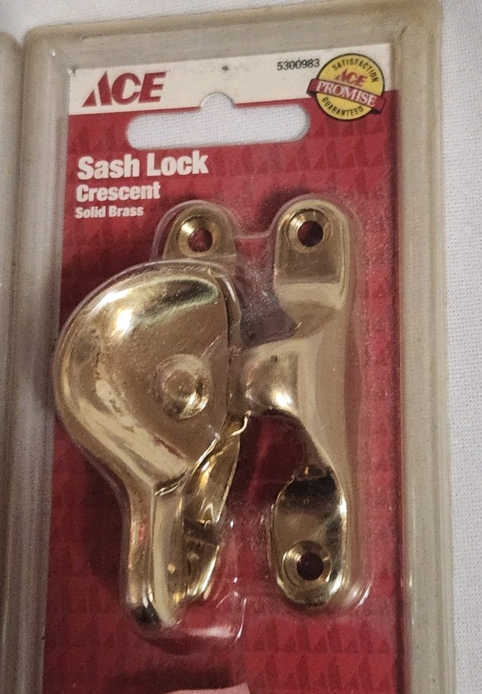 ACE Sash Lock Crescent Solid Brass 2 Pack - 2⅝ in.