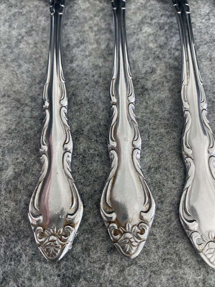5 TOWLE/SUPREME CUTLERY STAINLESS FLATWARE, "PIERRE" PATTERN, SALAD FORKS