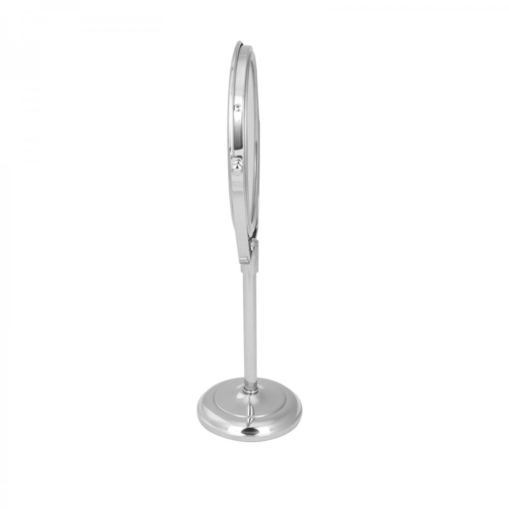 Table Makeup Mirror Chrome Brass Swivel Magnifying Two Sided Renovators Supply