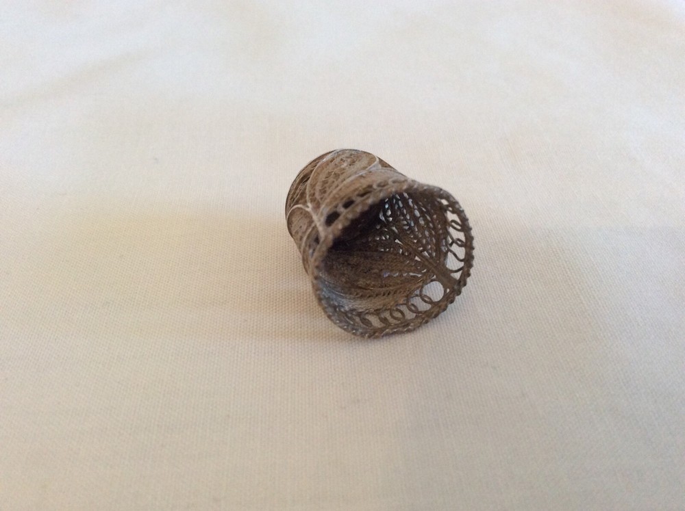 Antique Silver Filigree Thimble