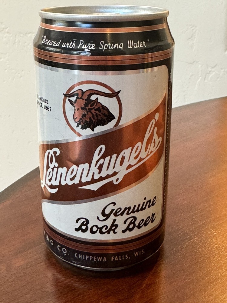 Leinenkugel's Genuine Bock Beer - Empty Beer Can - Bottom Opened