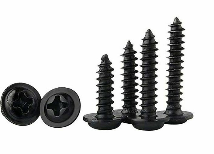 Modified Truss Head Self piercing sharp point Screws #8x 1/2"- 3" K-Lath Black