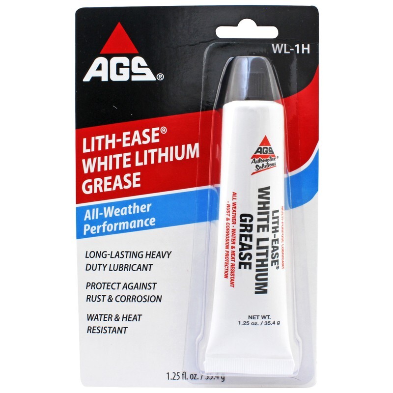 AGS Lith-Ease White Lithium Grease All-Weather Performance Long Lasting 1.25 oz
