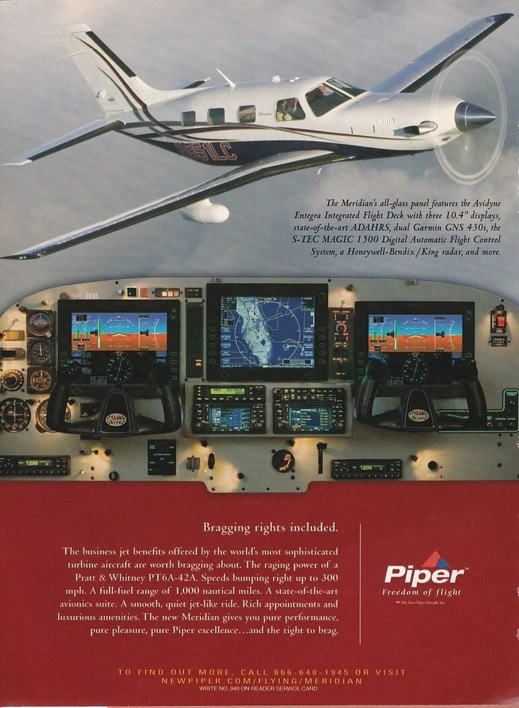 2007 Piper Meridian Aircraft ad 12/14/2023c