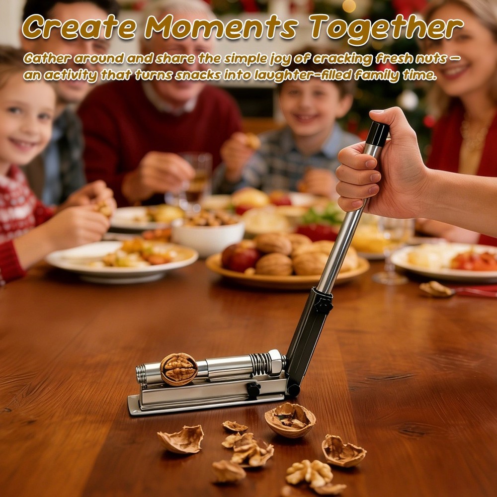 Heavy Duty Black Walnut Nut Cracker Wall Mount for Macadamia Hickory - Unpainted