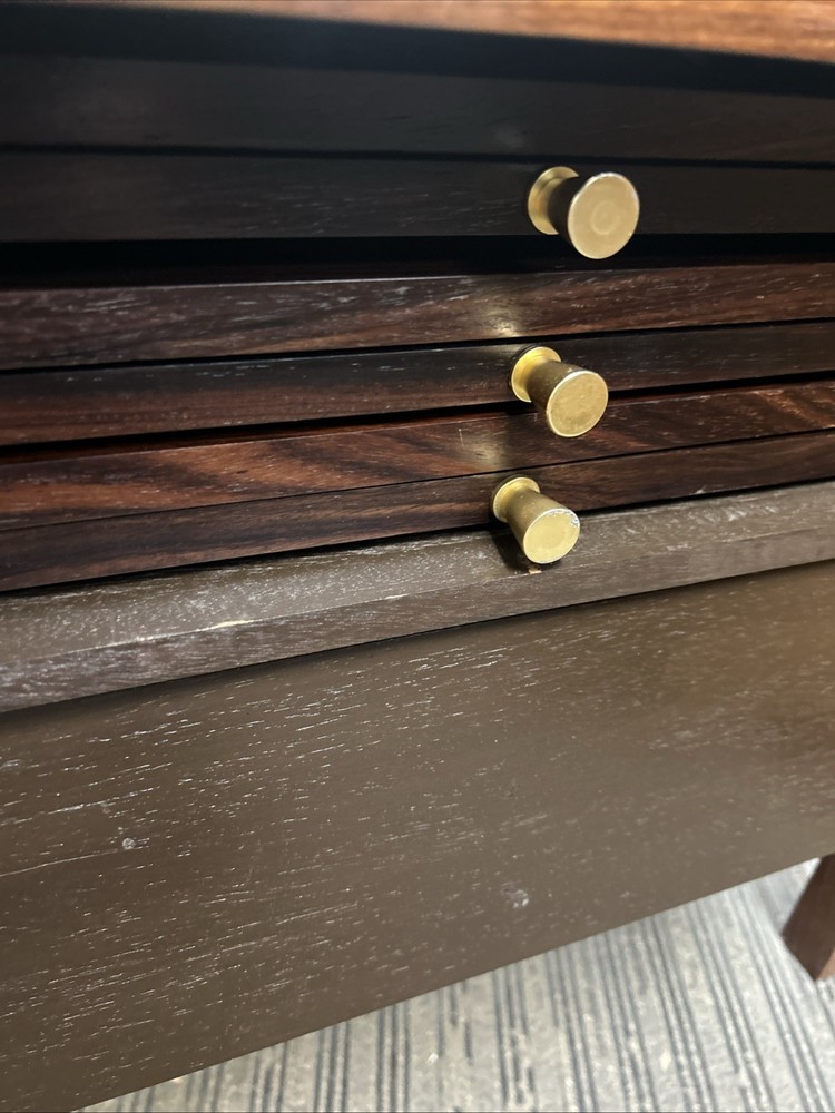 Fine Illum Wikkelso Mid Century Rosewood Folding Snack Table Set ~ Cape Cod