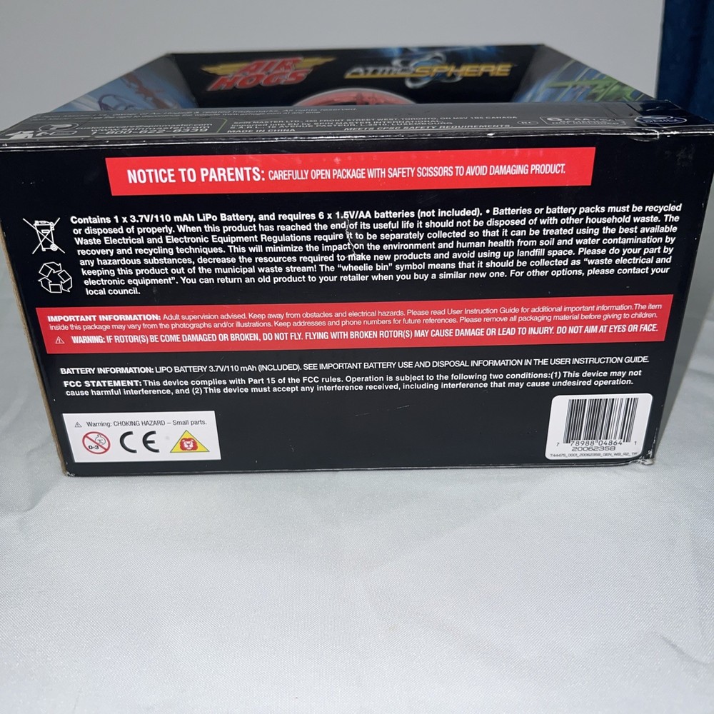 Air Hogs Atmosphere Axis Hovering Sphere Wave Control Spin Master, RED, NEW