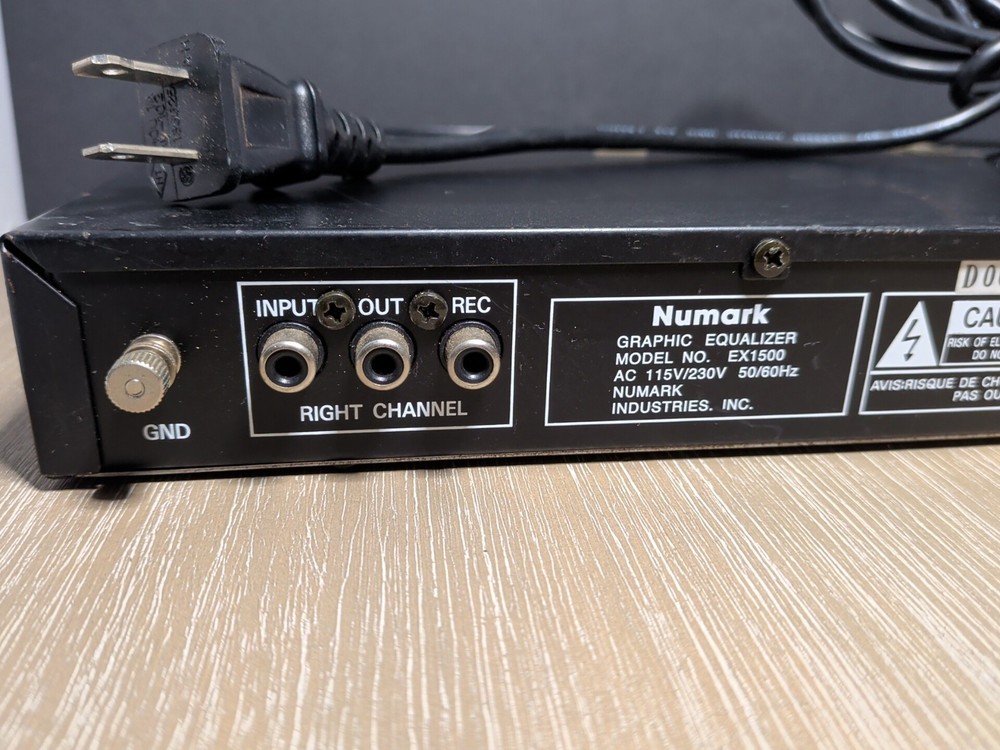 NUMARK EX-1500 Ex1500 • Graphic Equalizer 15 Band • Stereo Rack Mount • Tested!