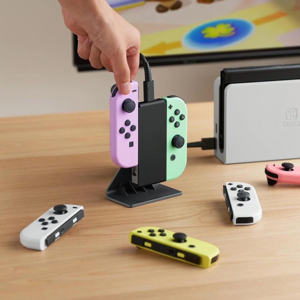 Joycon Charging Stand Two Way 2 Way Switch Joy Con Controller Charger Charg...