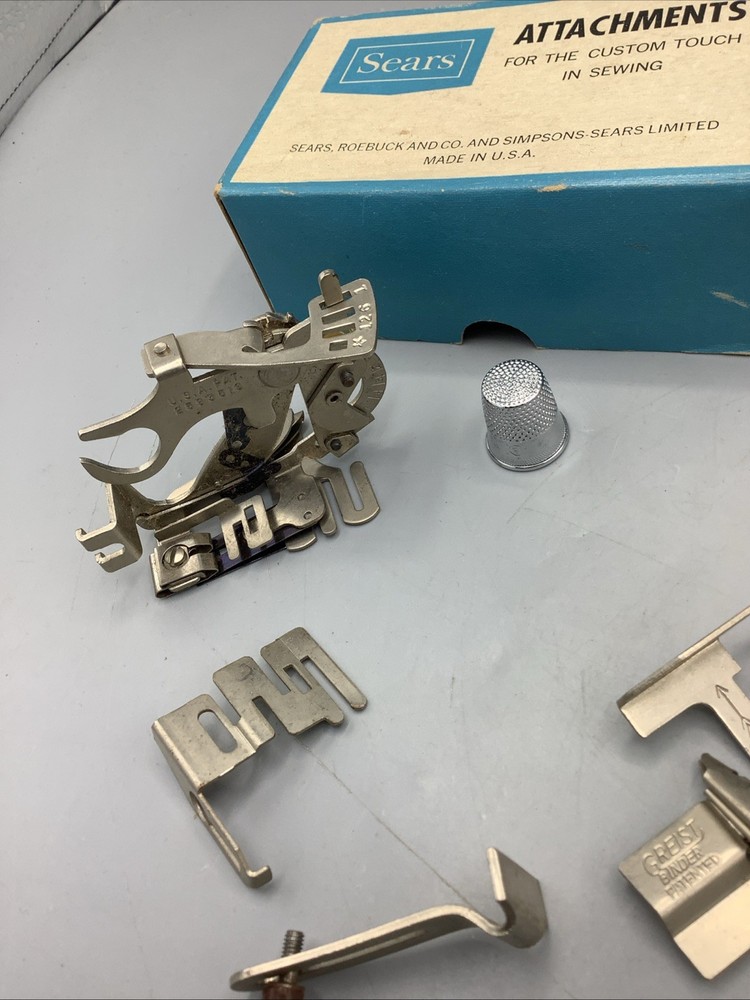 Vintage Sears Kenmore Sewing Machine Attachments Lot.