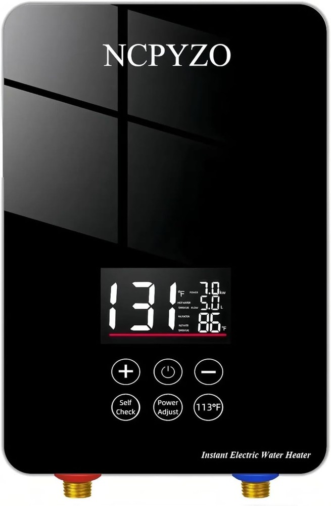 Tankless Water Heater Electric 240V-7000W. Instant Water Heater for Kitchen、Bath