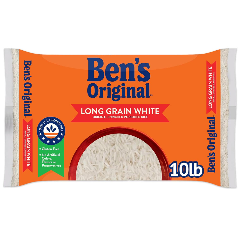 Enriched Long Grain White Rice, Parboiled Rice, 10 Lb Bag