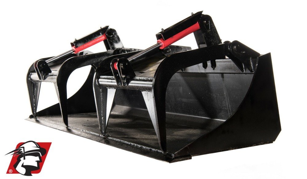 Solid Bottom Heavy Duty Grapple Bucket for Bobcat 76" Wide by McLaren