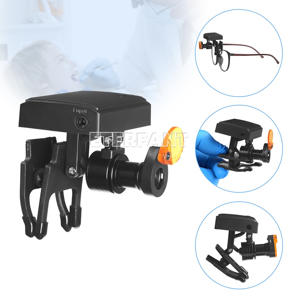 ETERFANT 5W Wireless Dental LED Headlight with Filter Binocular Loupe Adjustable