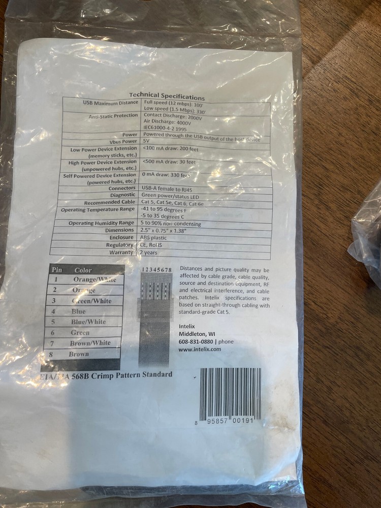 Intelix AVO-USB-C Full Speed USB Extender Dongle Client Side, #48