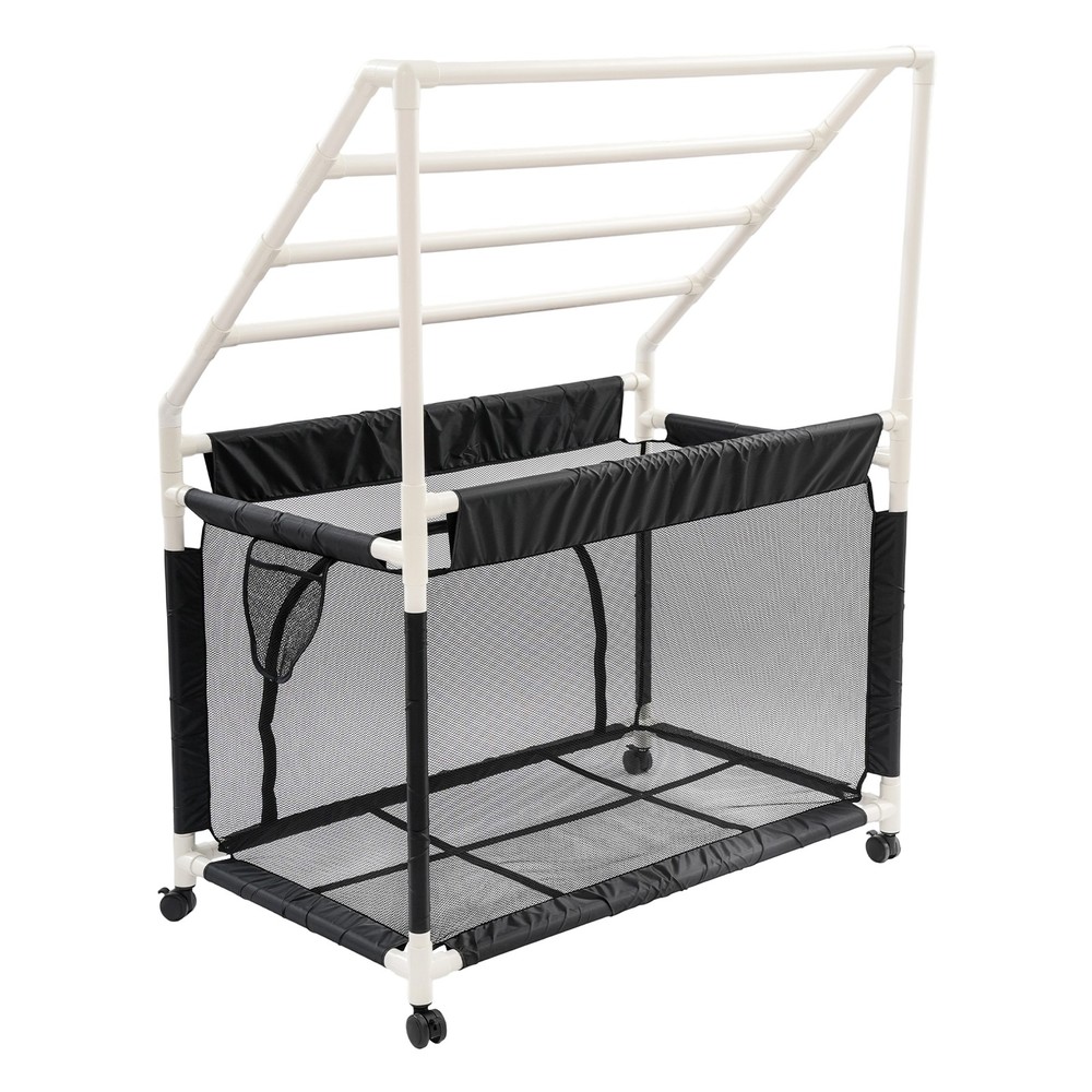 Rolling Pool Noodle Storage Organizer Bin with Mesh