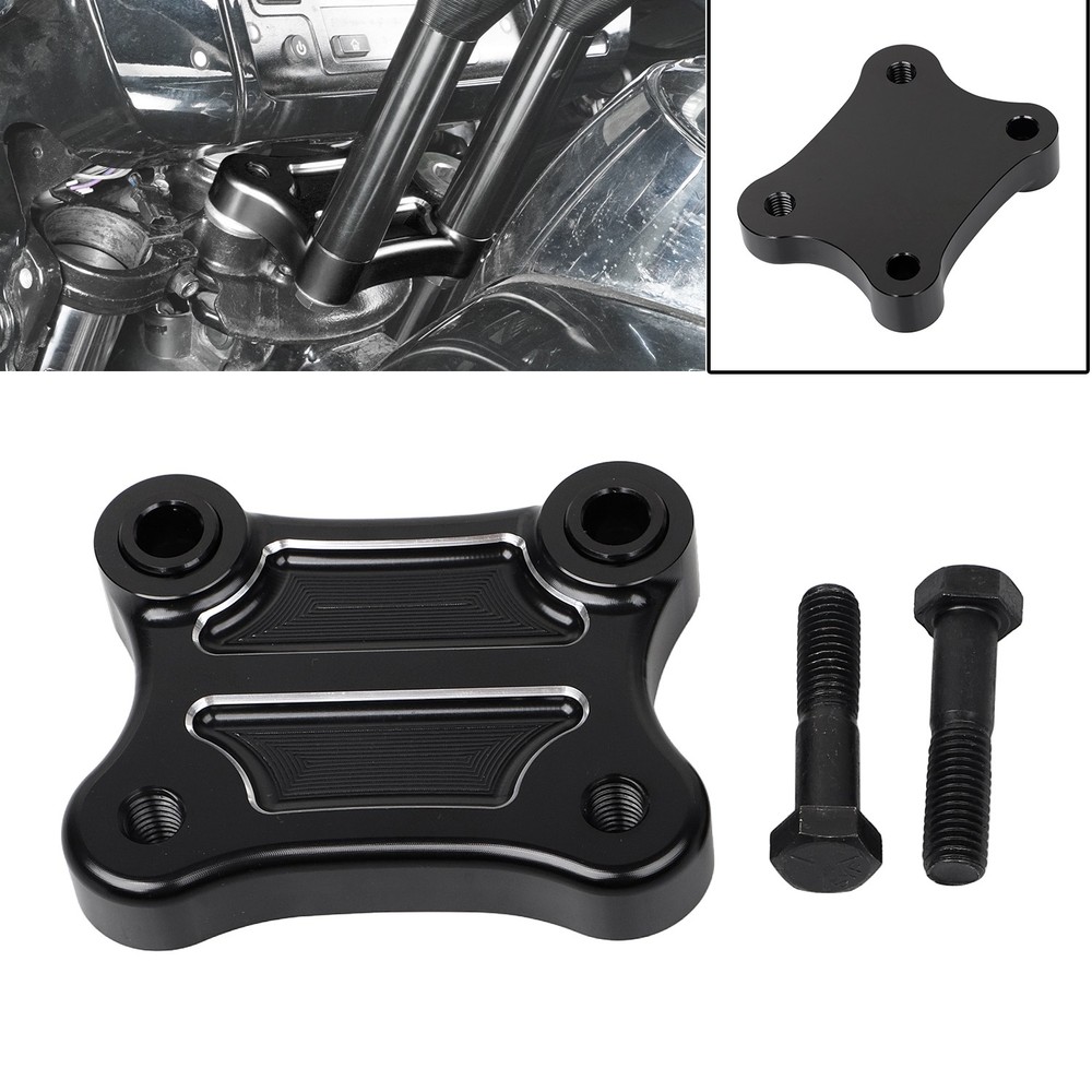 Black Cut Pull Back Plate Bracket For HarleyElectra Glide FLHTCU Police FLHTP