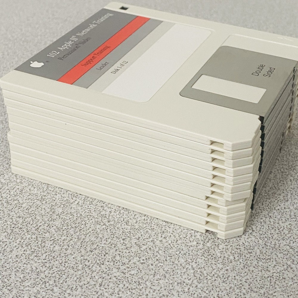 102 Apple II Network Support Training SET Of 12 1990 Vtg Software Complete Disk
