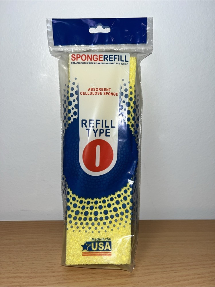Butterfly Mop Sponge Refill Type I Absorbent Cellulose Poly Head Made in USA
