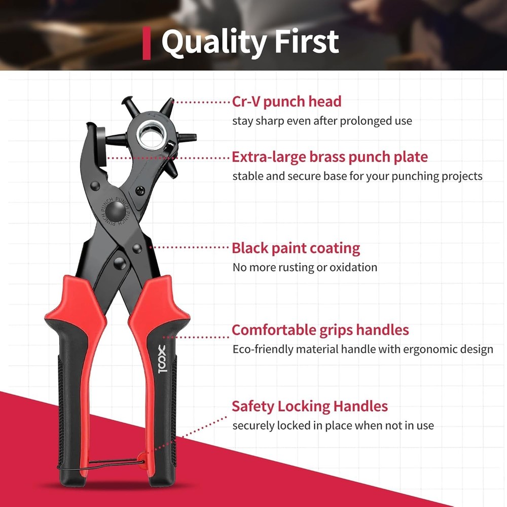 Multi-Function Revolving Punch Tool - Craft Kit with Easy Maintenance Features