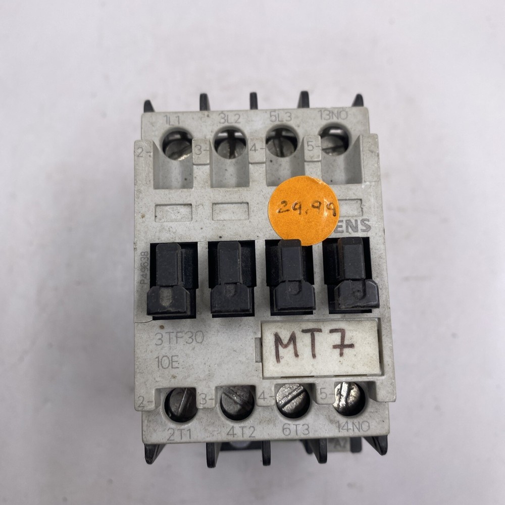 SIEMENS 3TF30 CONTACTOR 120V UNMP