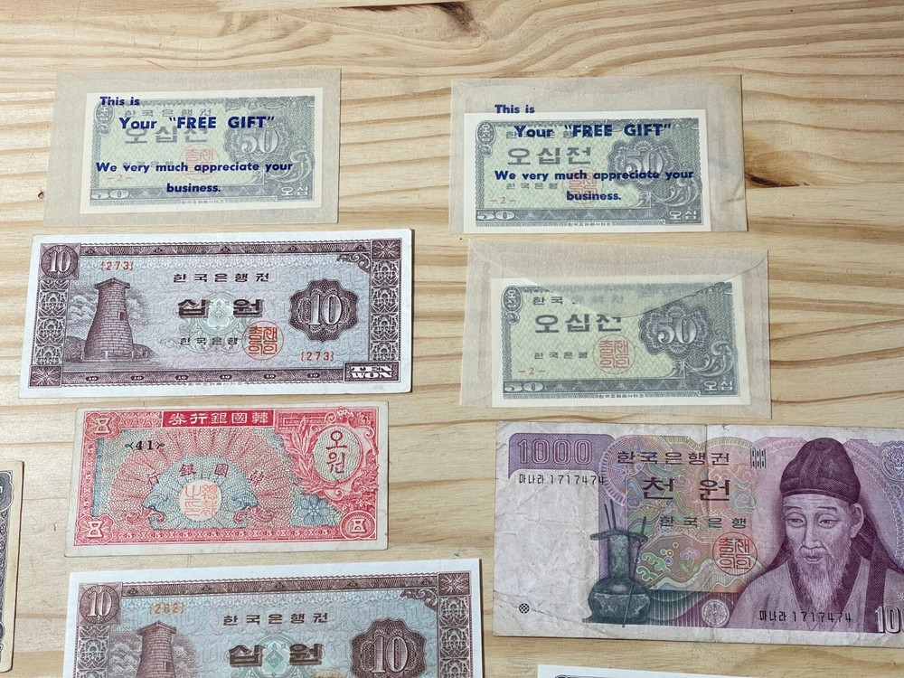 Early Korea 16 Banknotes Lot High Value