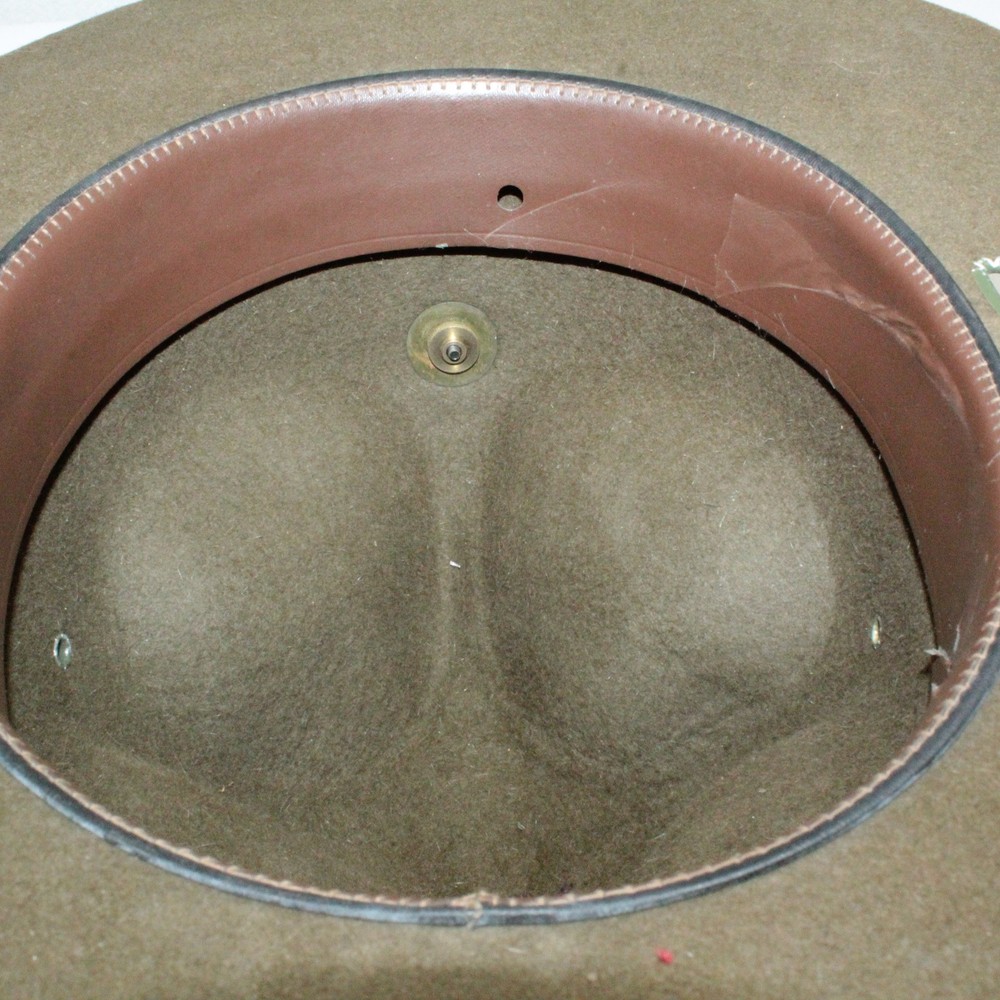 US Army Olive Green Felt Hat Drill Sergeant Instructor A40: Even Size 7⅜