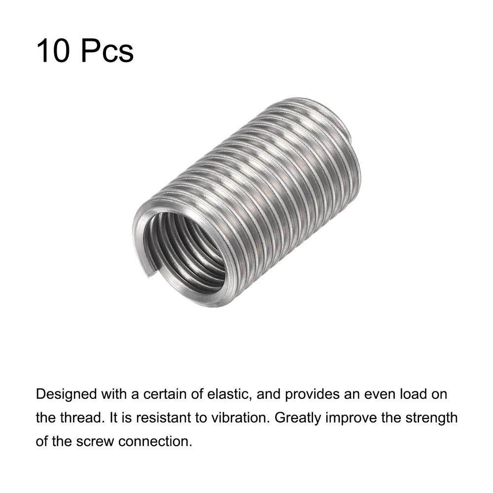 10pcs - Wire Thread Inserts 1/2-13 UNC 3D Helical Threaded Sleeve Thread Repair