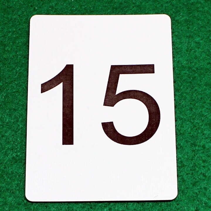 Number 15, Bicycle Printed Gaff Card, Blue