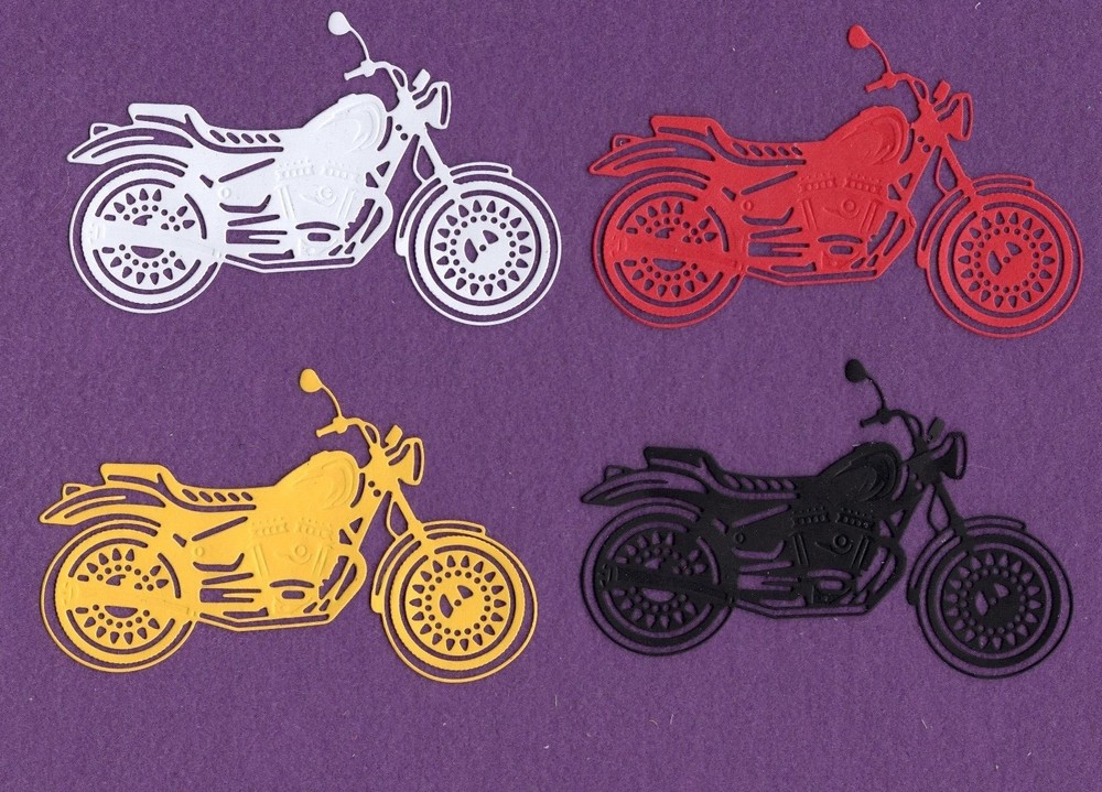 MOTORCYCLE  # 2 die cuts scrapbook cards