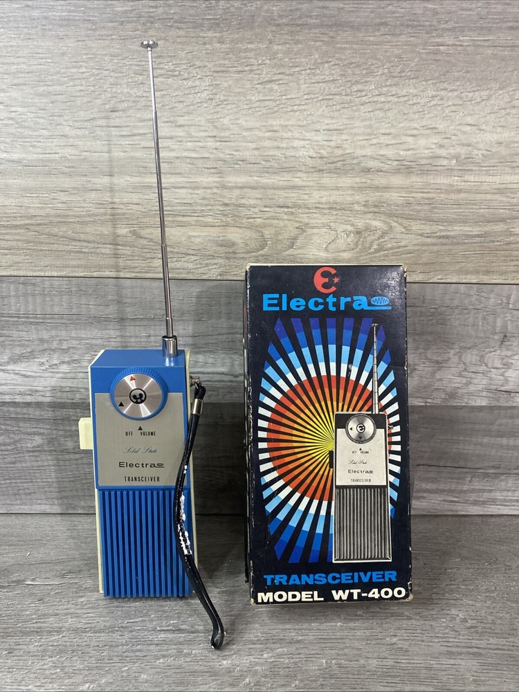 Electra Transceiver Model Wt-400 Blue original Box walkie talkie