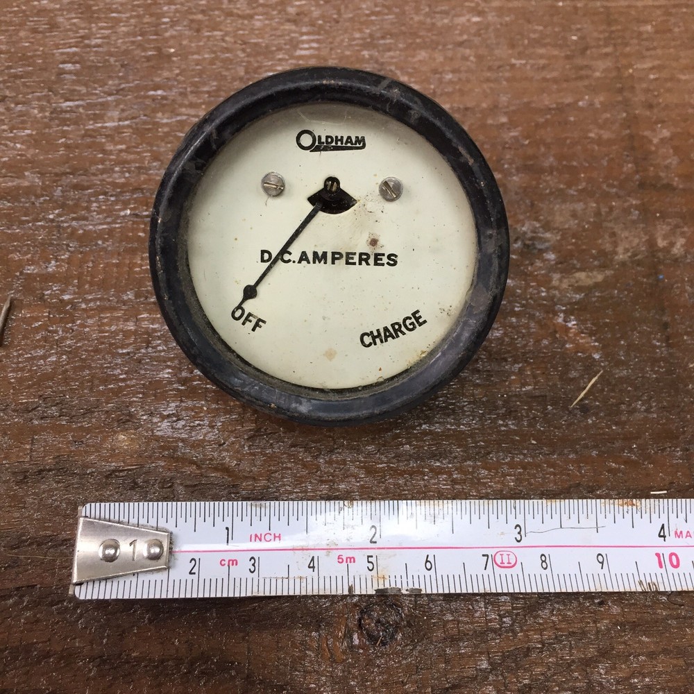 Vintage Oldham DC Amperes Meter