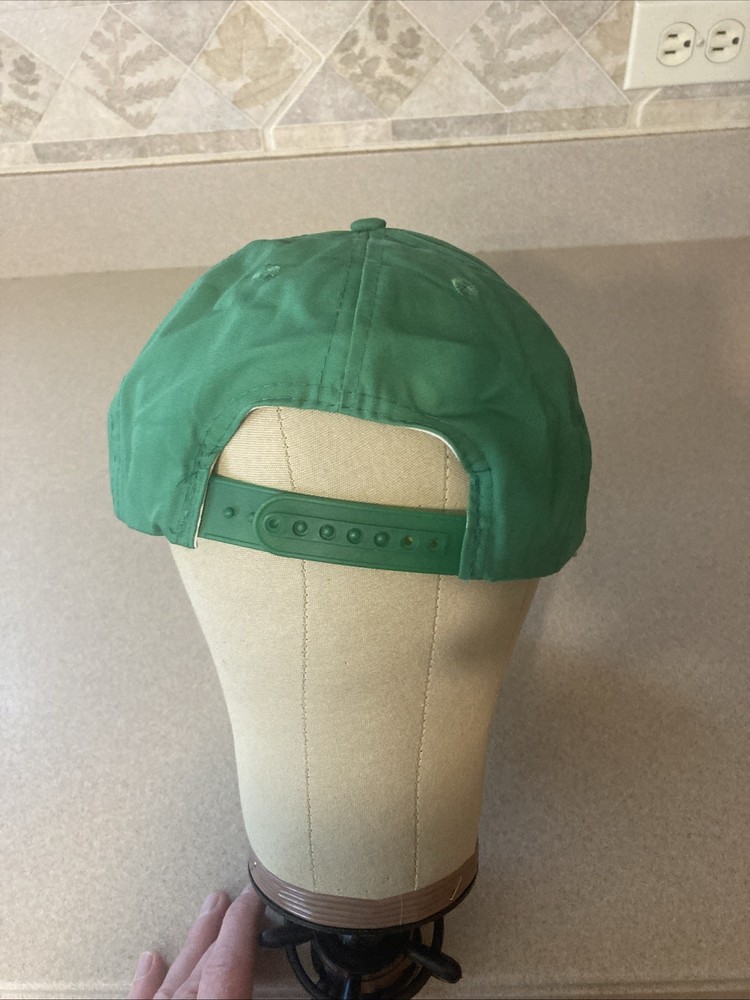 Vintage Wolfschmidt Vodka Green Snapback Hat Embroidered