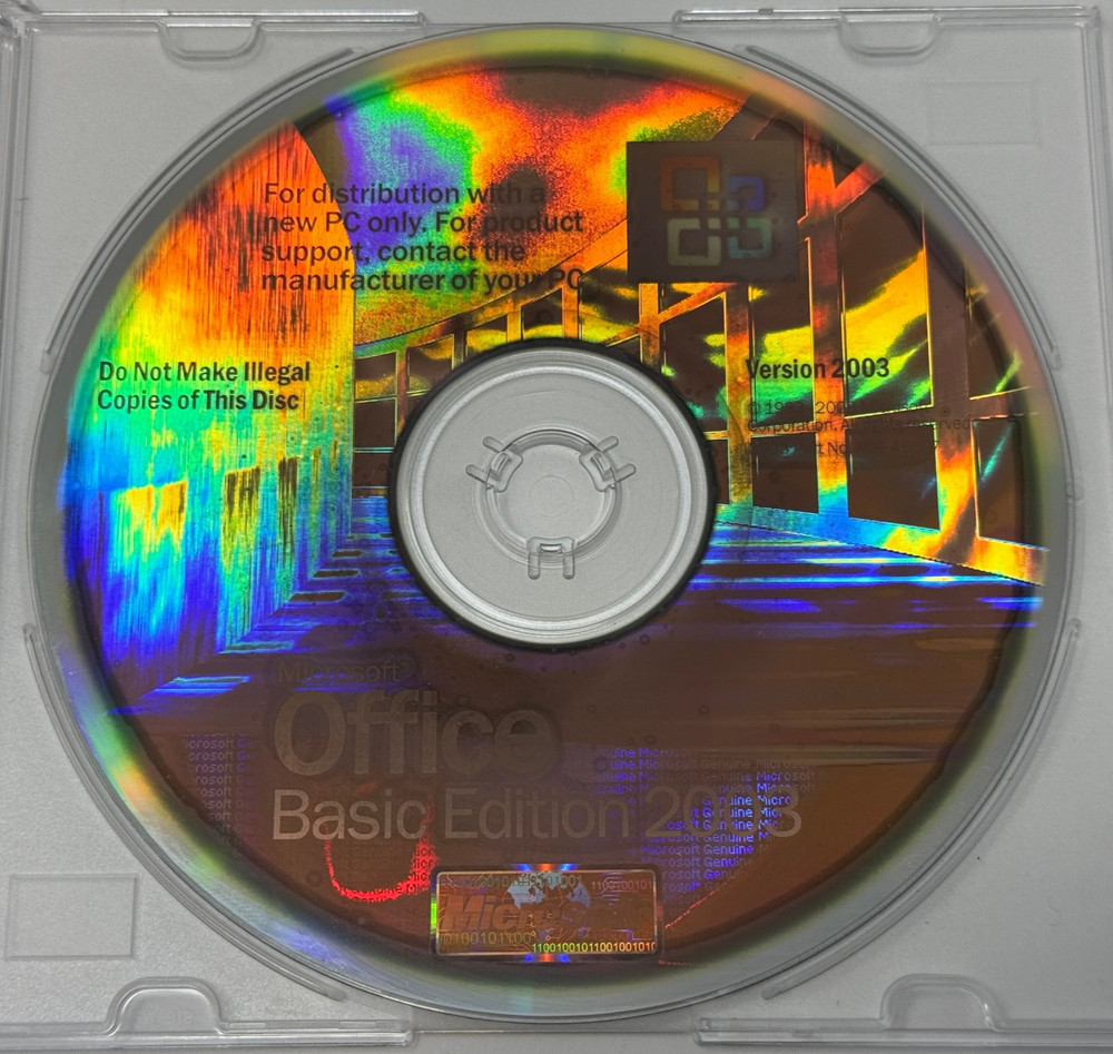 Microsoft Office Basic Edition 2003 Software (PC) *DISC ONLY - NO KEY*
