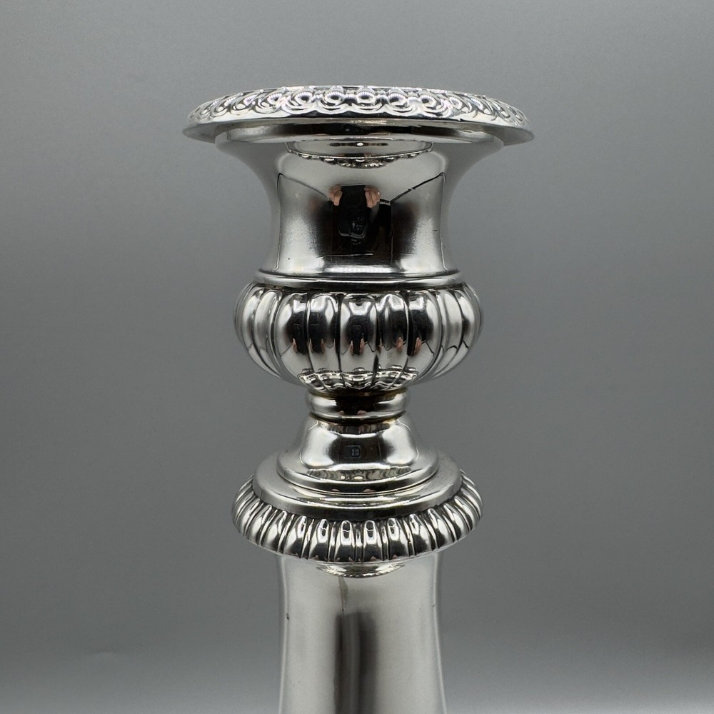 Rare Antique George III Telescopic Silver Candlesticks John & Thomas Settle 1817