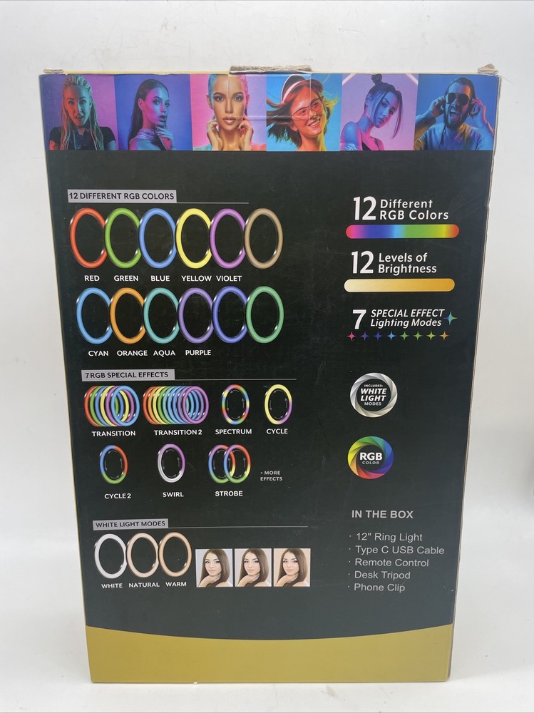 Old Shark 12” Pluggable And Rotatable Ring Light